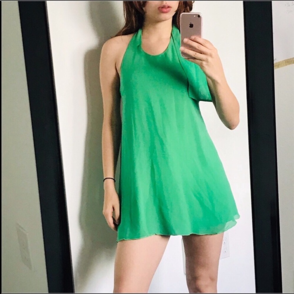 Alice + Olivia Green Mini Dress